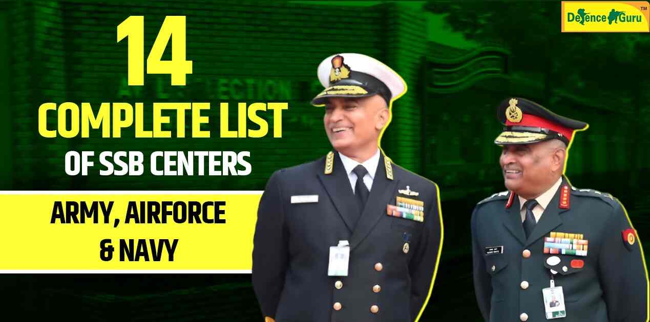 14 Complete List of SSB Centers: Army, Airforce, and Navy