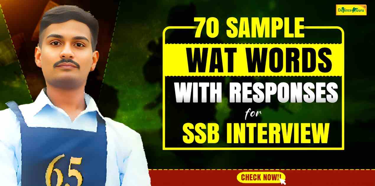 70 Sample WAT Words With Responses For SSB Interview