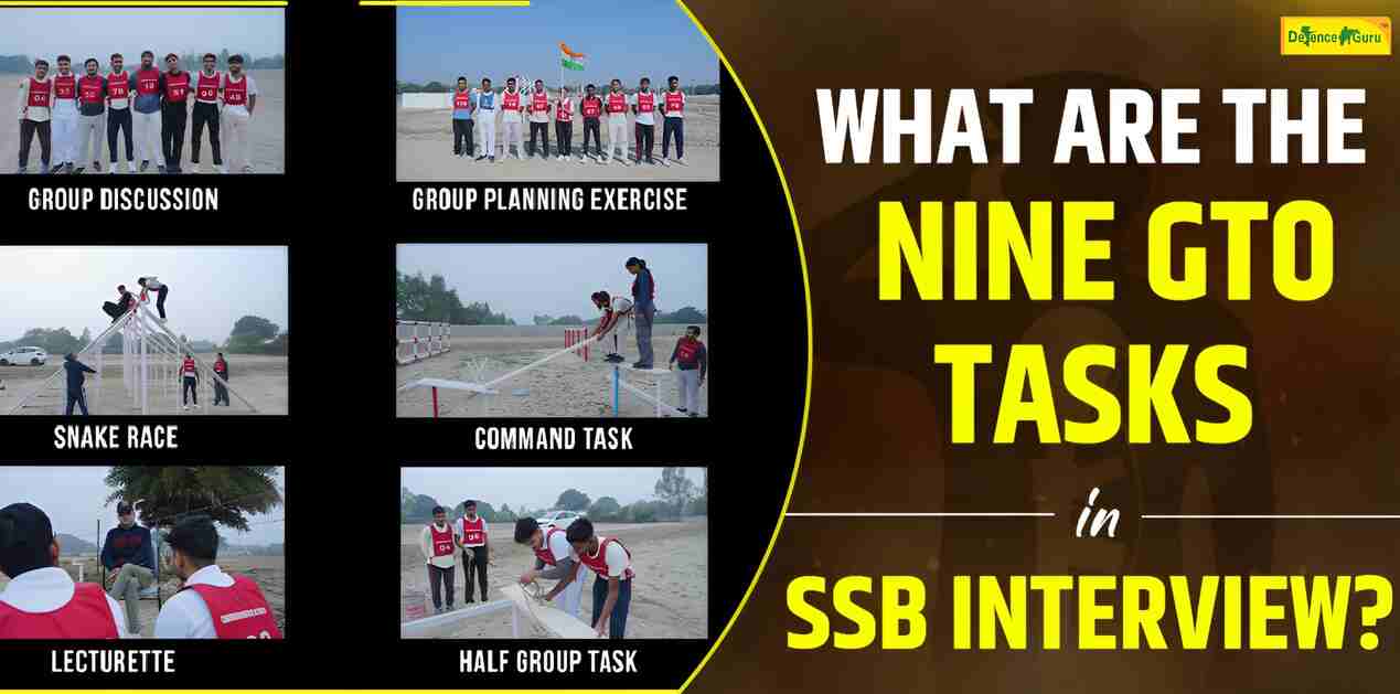 What are the Nine GTO Tasks in SSB Interview?